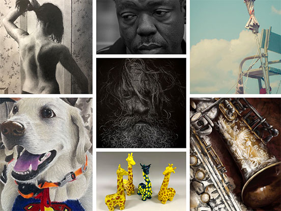 This is a collage of winning art pieces from this year's contest